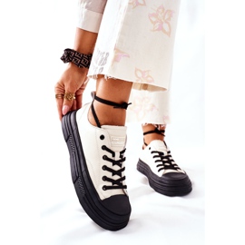 Női meleg cipők GOE II2N4036 Fehér fekete 2