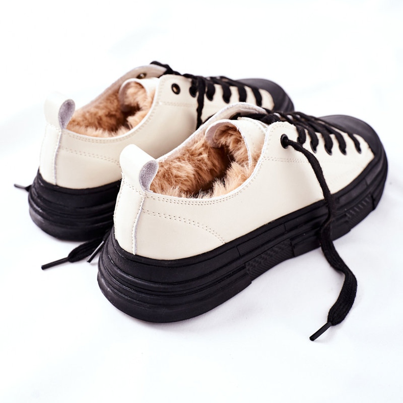 Női meleg cipők GOE II2N4036 Fehér fekete 1