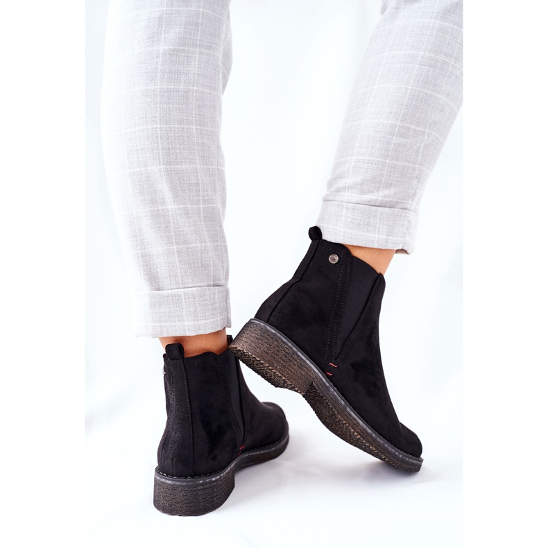 Klasszikus női Jodhpur csizma Suede Black Heather fekete 1