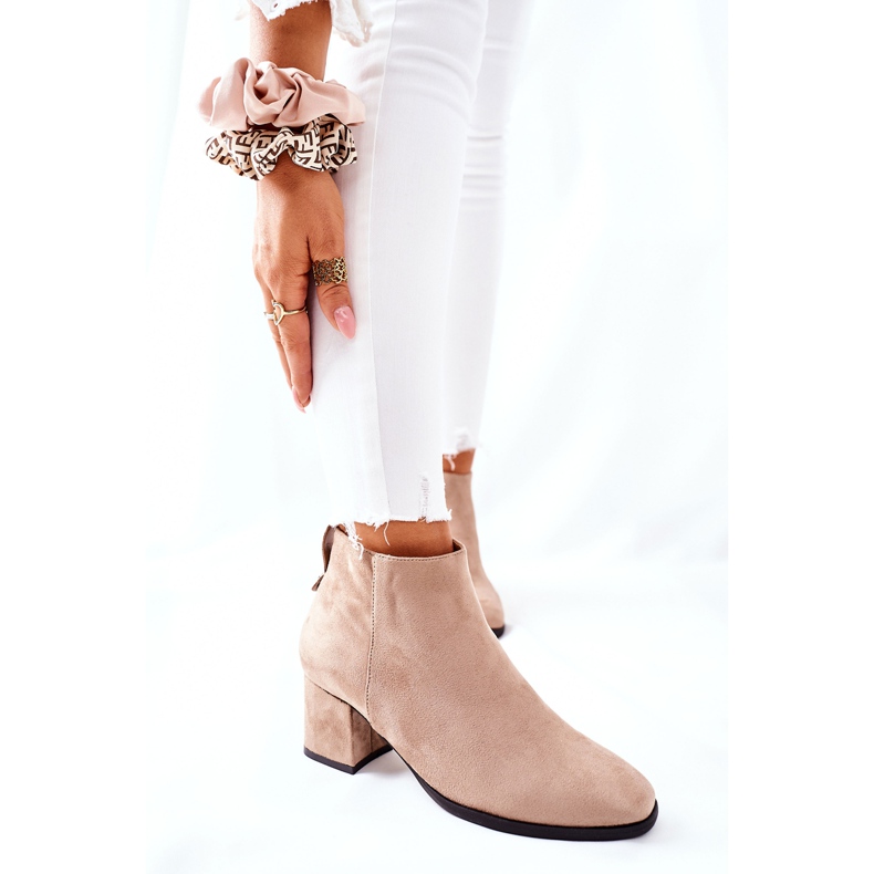 Vinceza Női velúr csizma Bézs Ardmore 1