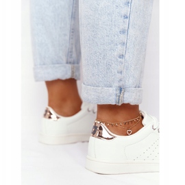 Női bőr cipők Big Star DD274583 fehér-réz 3