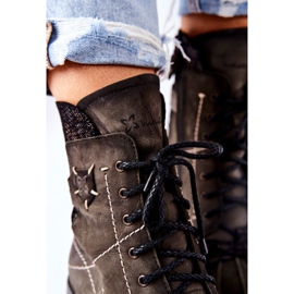 Női meleg bőrcsizma Maciejka Olive 03961-24 zöld 1