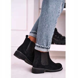 Női csizma Jodhpur csizma Suede Black Meagan fekete 3