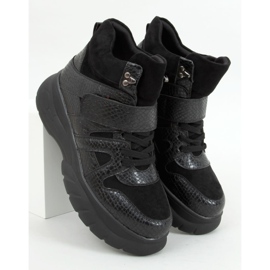 Magas talpú cipő KL-771 Fekete 1