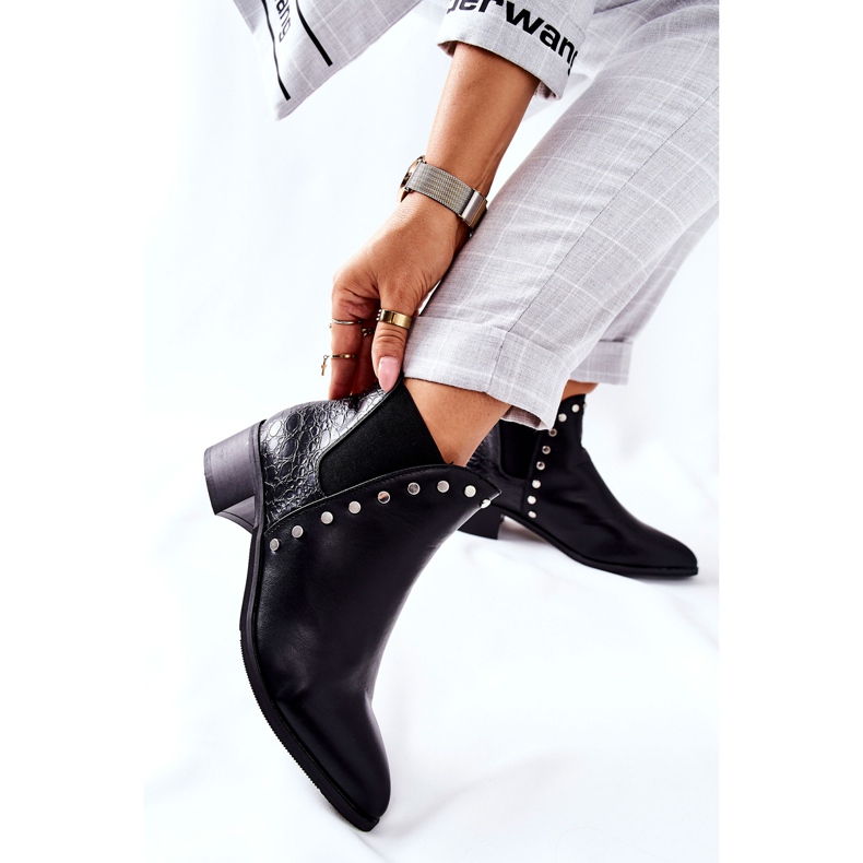 PG1 Női csizma Jodhpur csizma Fekete Barretos 1