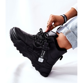 Női fekete meleg cipők Hócsizma Kaphia 2