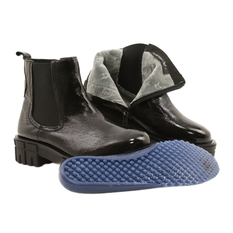 Fekete lakkozott női csizma Caprice 9-25461-27 017 6