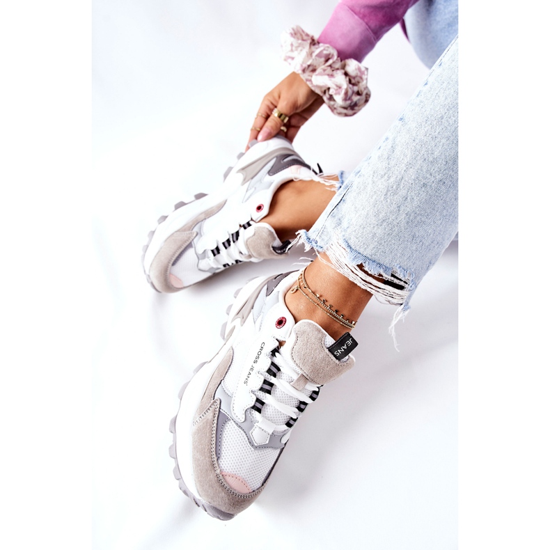 Cross Jeans Női sportcipő Cross farmer fehér és szürke II2R4020C 2