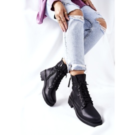 Fekete Maisa magas munkáscsizma cipzárral 2