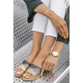 Fekete és arany Glam Star papucs 1