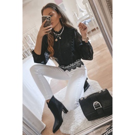 Klasszikus fekete bokacsizma a Melanie oszlopon 2