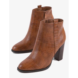 Tevecsizma a krokodiloszlopon Remini mintával barna 2