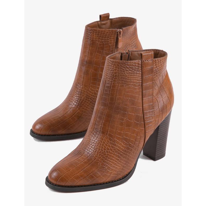 Tevecsizma a krokodiloszlopon Remini mintával barna 2
