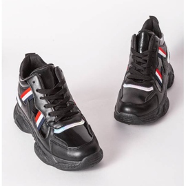 Fekete csúnya cipő vaskos Lexi talpán sokszínű 1