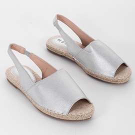 Dulce ezüst espadrilles szandál 1