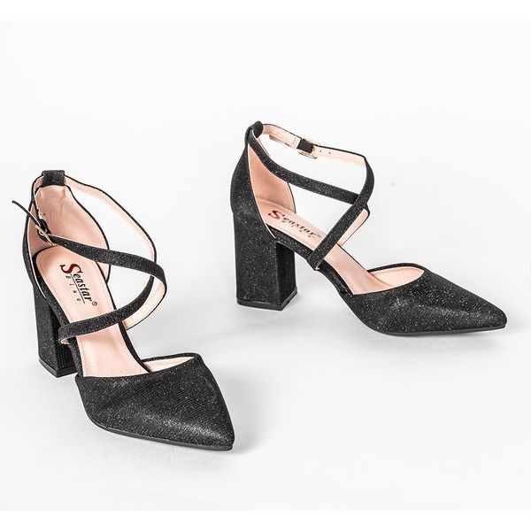 Fekete szivattyúk a Shine oszlopon ezüst 1