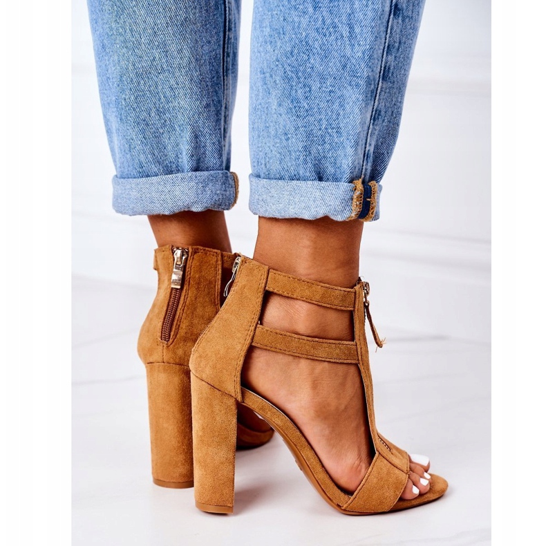 PS1 Velúr szandál egy teve bolond bárban barna 2