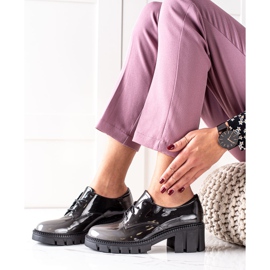 S. BARSKI Lakkozott cipő S.BARSKI fekete szürke 1