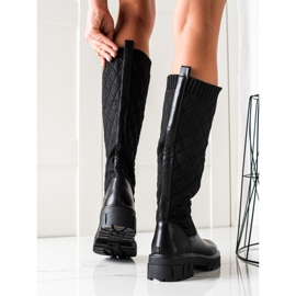 Seastar Steppelt platformcsizma fekete 1