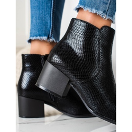 Csillogó kígyónyomat Sergio Leone csizma fekete 1