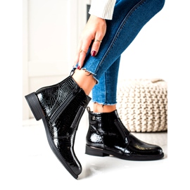 Patent bokacsizma állatmintával Sergio Leone BT400 Fekete 3