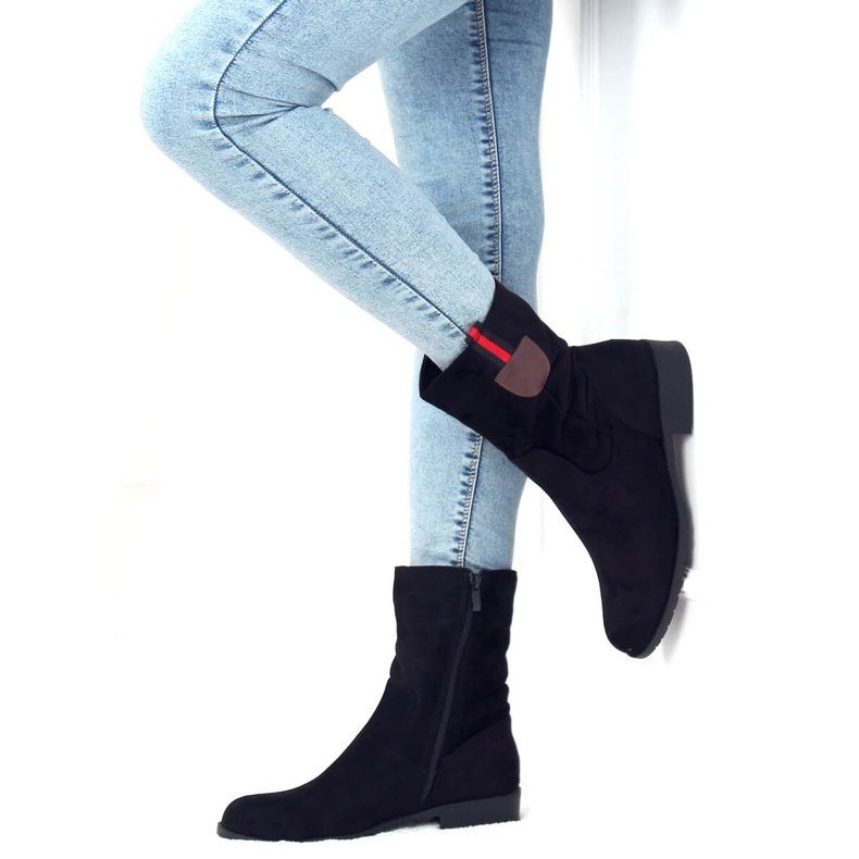 Fekete női lapos csizma 1707 Fekete 1