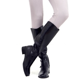 Fekete női lovaglócsizma BH311 Black Pu 1