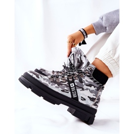 Bőr Trappers Csizma Big Star II274368 Moro Black fehér 2