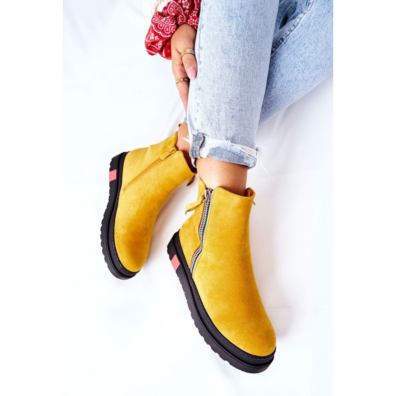PS1 Velúr csizma Jodhpur csizma A sárga Nessa platformon 1 PS1 Velúr csizma Jodhpur csizma A sárga Nessa platformon 1