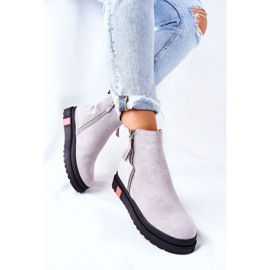 PS1 Velúr csizma Jodhpur csizma a Grey Nessa platformon szürke 1
