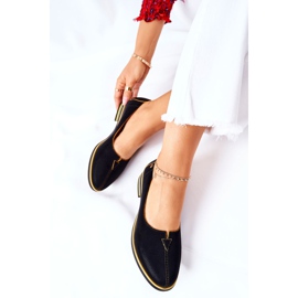 Maciejka fekete bőrcipő 05035-07 sárga 1