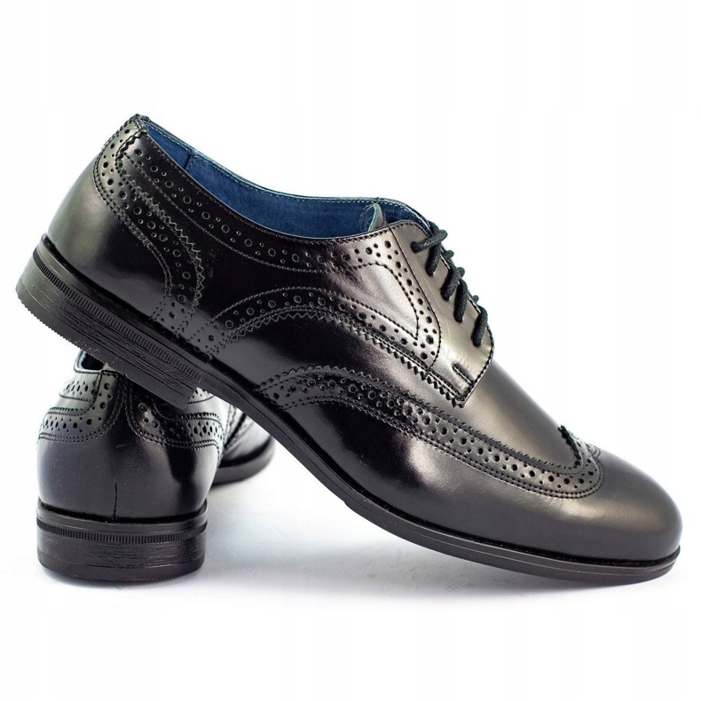 Olivier Hivatalos cipő Black brogues fekete 3