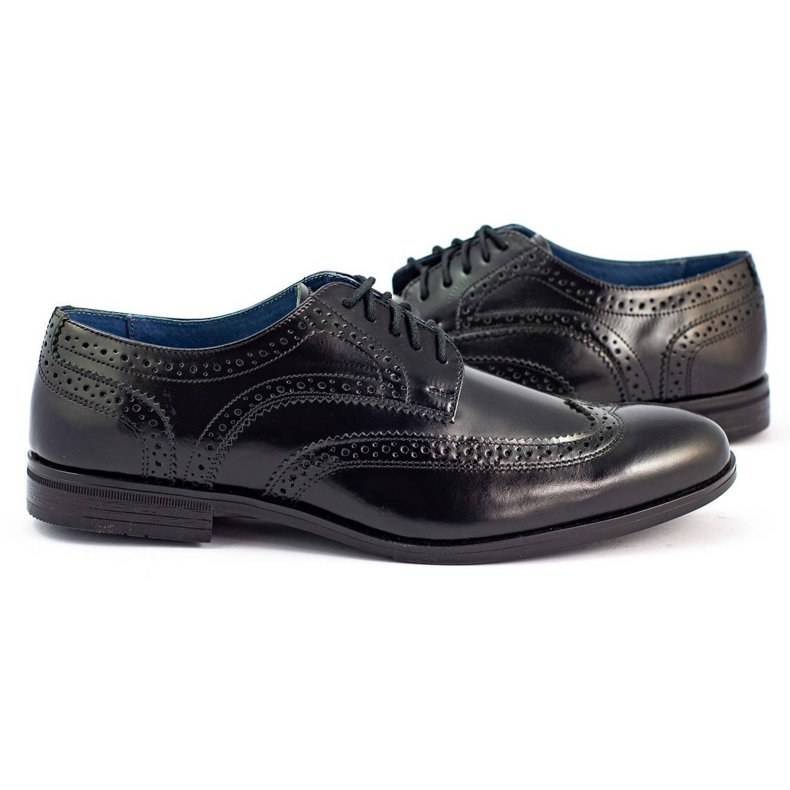 Olivier Hivatalos cipő Black brogues fekete 4