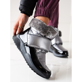 S. BARSKI Szőrös hócsizma, S.BARSKI fekete ezüst 1 S. BARSKI Szőrös hócsizma, S.BARSKI fekete ezüst 1