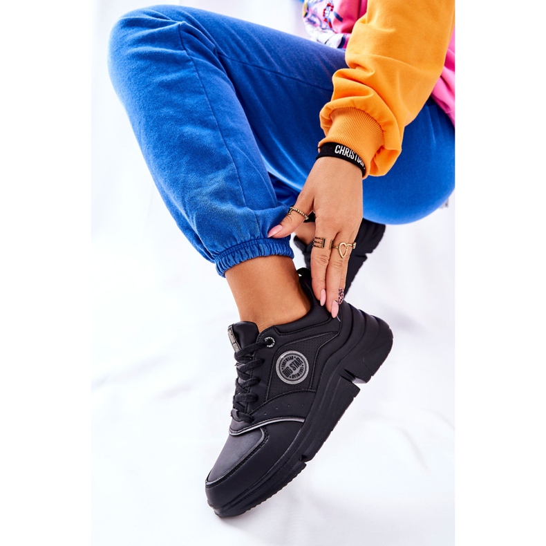 Sportcipő a Big Star II274313 fekete platformon 1