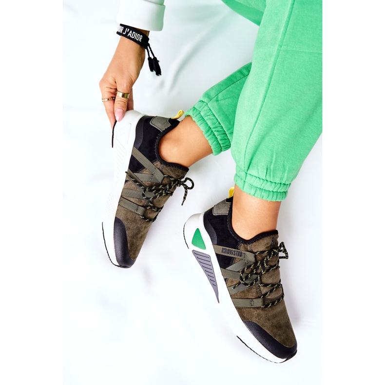 Sportcipő Memory Foam Big Star II274308 Khaki fekete 2