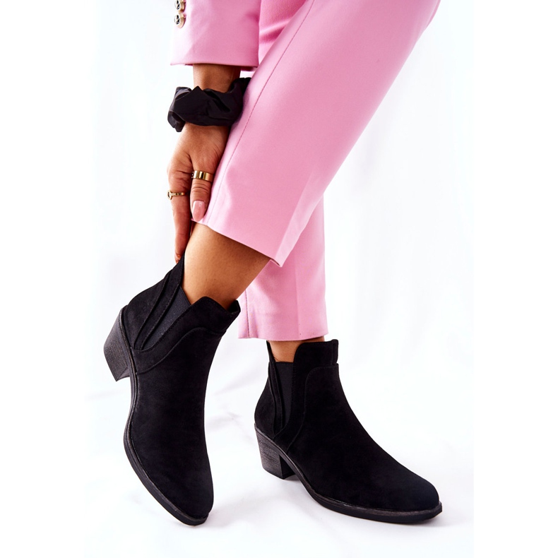 Fekete csizma a magas sarkú Sergio Leone BT620 2