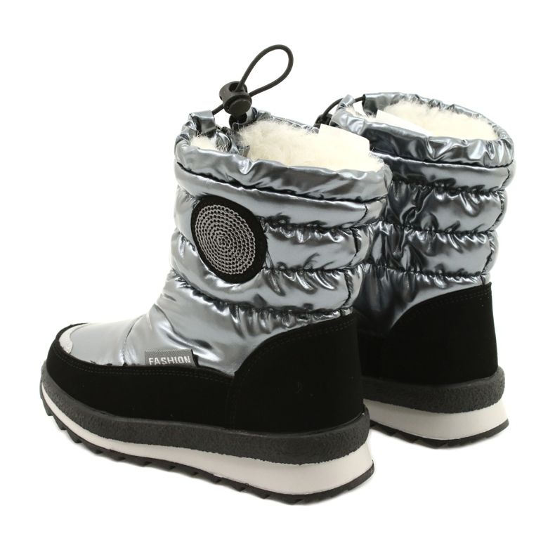 Evento Snow Boots Térdcsizma gyerekeknek Miss❤E 21DZ23-4324 Szürke fekete ezüst 6
