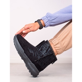 TRENDI Meleg Mukluki a platformon fekete 1