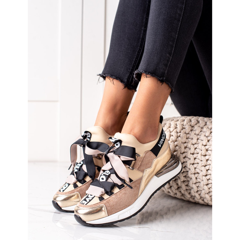 VINCEZA szalaggal átkötött cipők barna 2