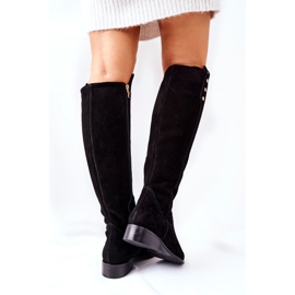 Lewski Shoes Velúr bőr csizma Lewski 2840 fekete 1