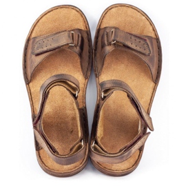 Férfi bőr szandál Komodo 881K barna 3