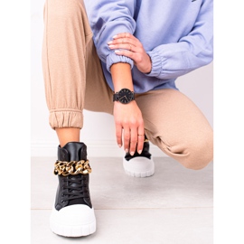 Seastar Magasszárú cipők lánccal fekete 1