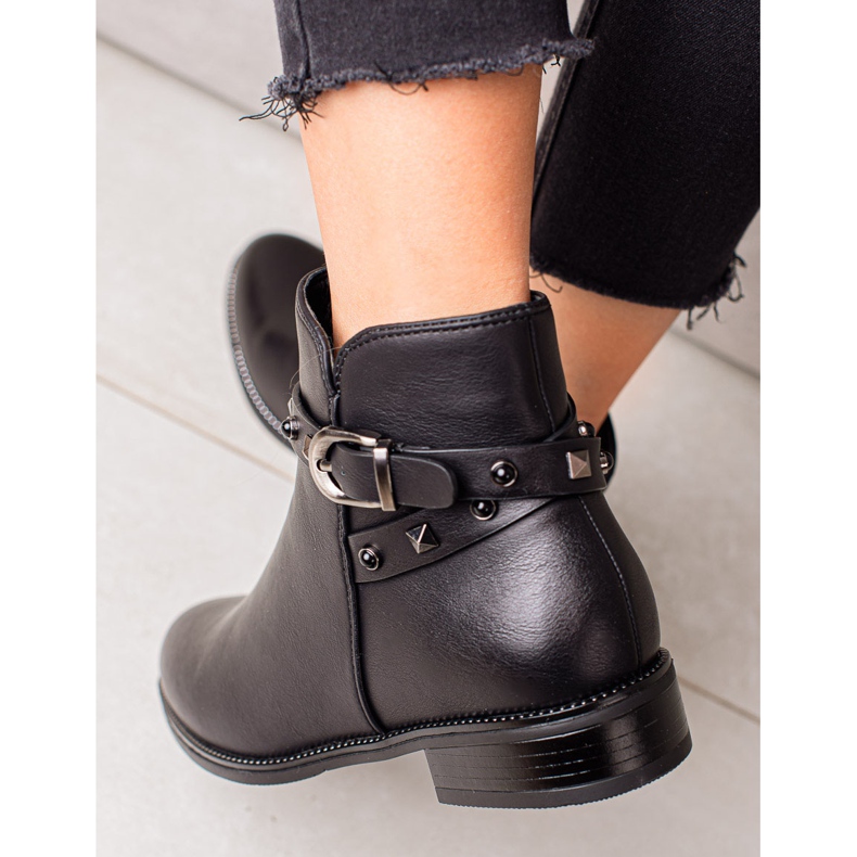 Goodin Fekete csizma strasszokkal 2