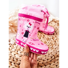 Gyermek rózsaszín gumi galushes Zinstina's Bear 1