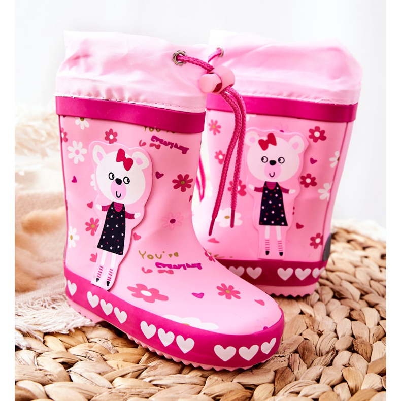 Gyermek rózsaszín gumi galushes Zinstina's Bear 2