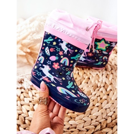 Gyermekgumi galushes Navy Blue Unicorn Aleman sötétkék rózsaszín 1