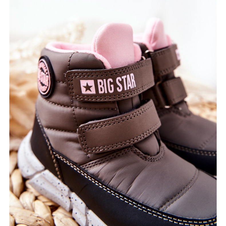 Gyermek hócsizma Memory Foam Big Star II374071 Szare fekete szürke 1