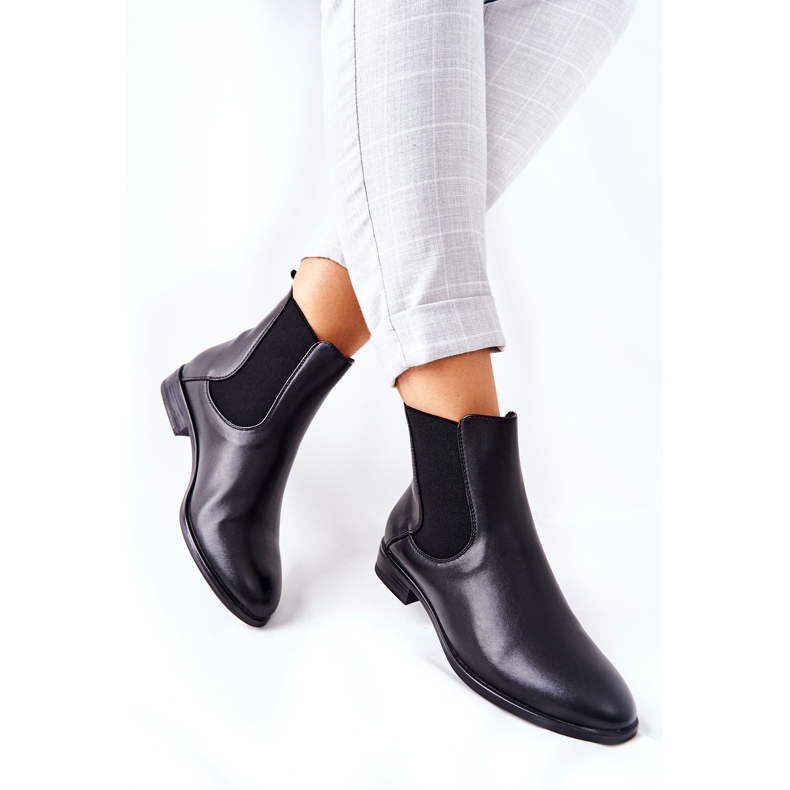 Bőrcsizma Sergio Leone BT523 fekete 2