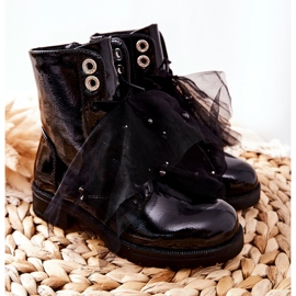 S.Barski Gyermek fekete meleg lakkos csizma Semissa 1